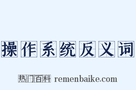 操作系统反义词是什么意思的图片